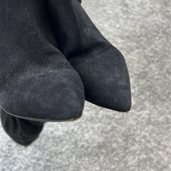 Saint Laurent size 37.5 preloved suede fringe on side low kitten heel Nero - Picture 6 of 7
